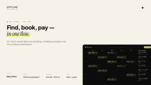 Baby Sisters case study — Full-stack rebuild: discovery, booking, scheduling and payments for a childcare marketplace