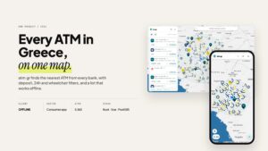 atm.gr: every ATM in Greece on one map, desktop and mobile view